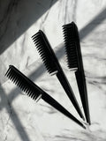 Three-row curl defining brush